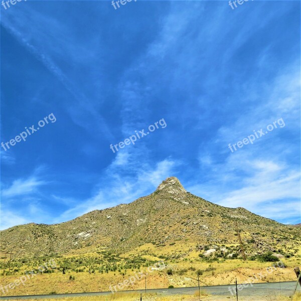 Blue Sky Landscape Mountain New Mexico Free Photos