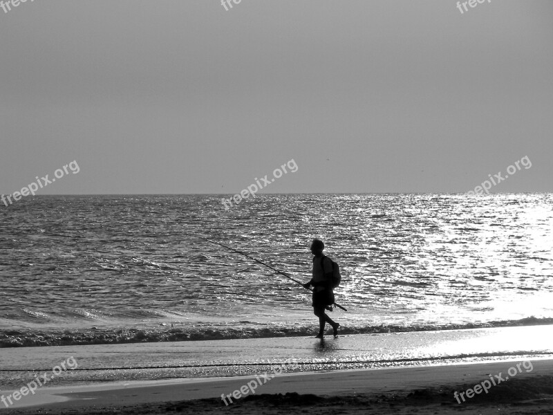 Angler Costa De La Luz Andalusia Conil Spain