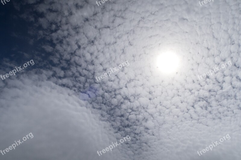 Clouds Blue Sky Sun White