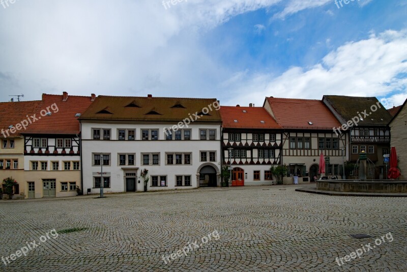 Marketplace Sangerhausen Saxony-anhalt Germany Old Building