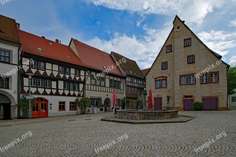 Marketplace Old Town Hall Sangerhausen Saxony-anhalt Germany