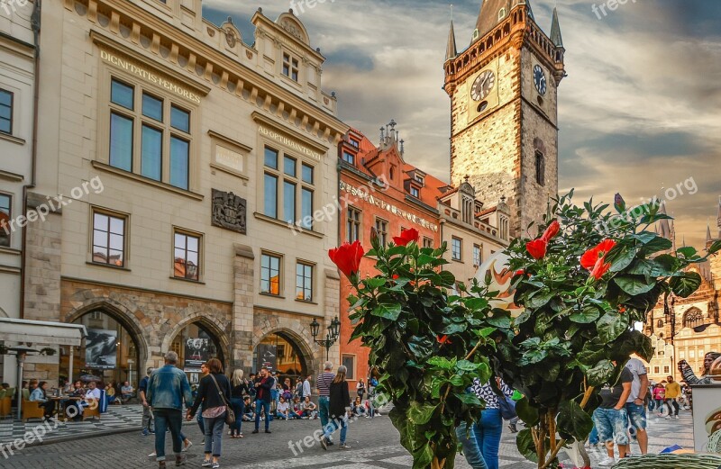 Prague Astronomical Clock Tower Old