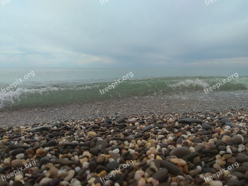 Wave Sea Foam Stones Surf