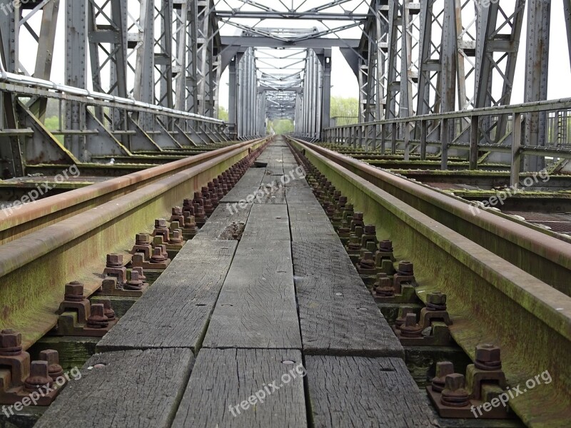 Bridge Railway Bridge Architecture Railway Perspective