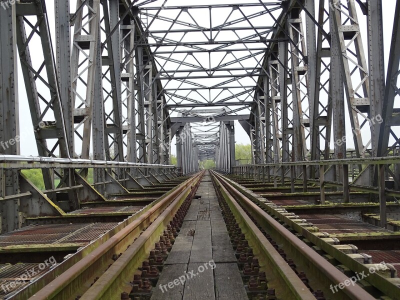 Bridge Railway Bridge Architecture Railway Perspective