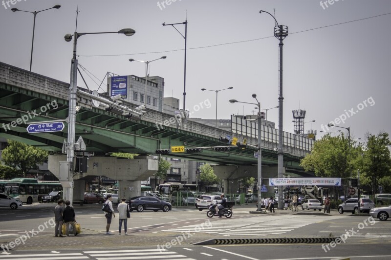 Street Gil Overpass Pedestrian Crossing Crossing