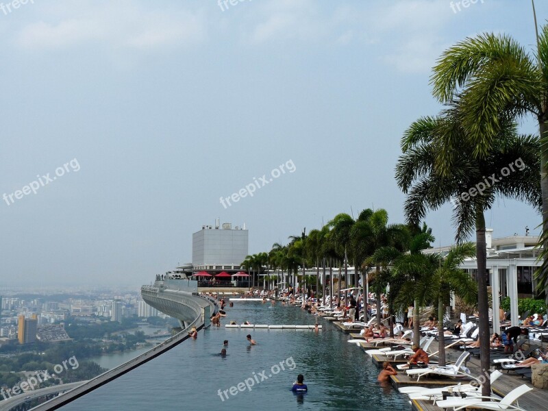 Singapore Marina Bay Sands Swimming Pool