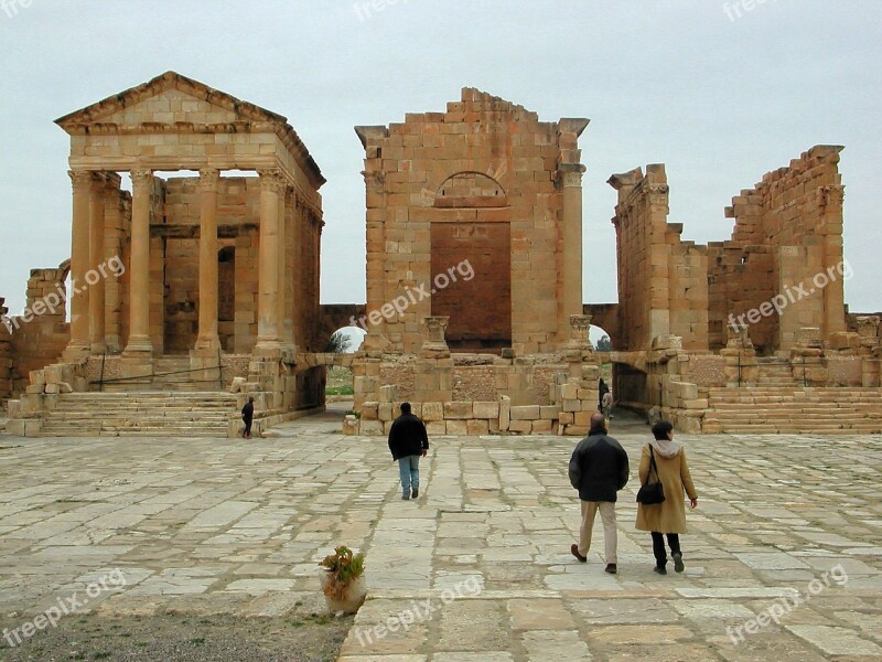 Roman Ruins Sbeitla Tunisia Africa