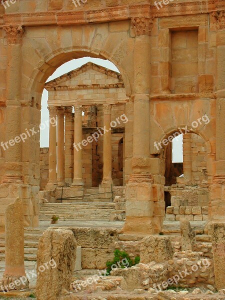 Roman Ruins Sbeitla Tunisia Africa