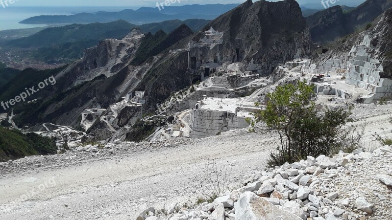 Quarry Marble Carrara Tuscany Sea