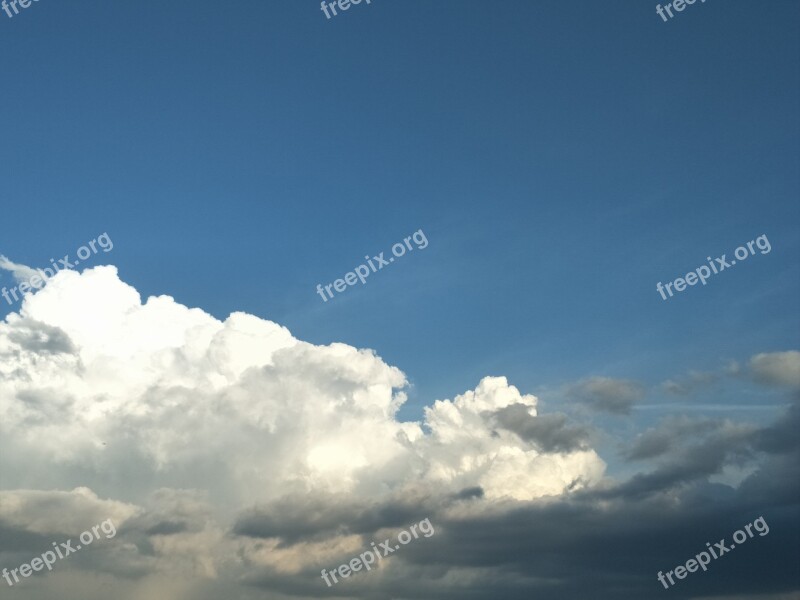 Cloud Blue Sky Dark Clouds Life Cozy