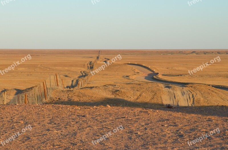 Dog Fence Fence Outback Australian Desert