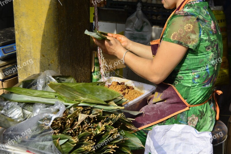 Dragon Boat Festival Rice Dumplings Handmade Dumplings Free Photos