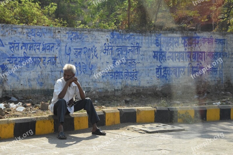 India Man Road Advertising Male