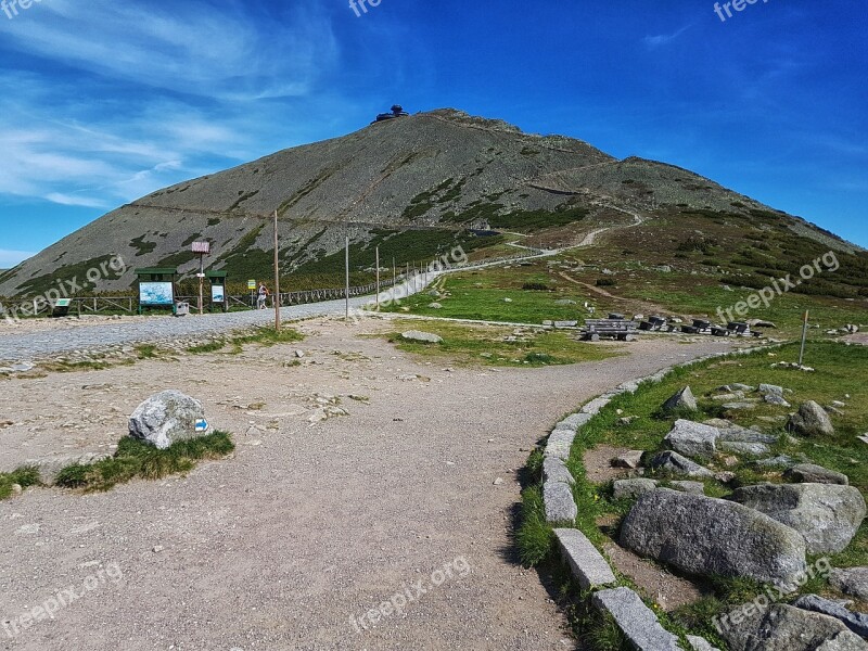 White Mountains Hiking Trail Krkonoše Giant Mountains Landscape