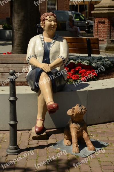 Image Statue Woman Dog Comic