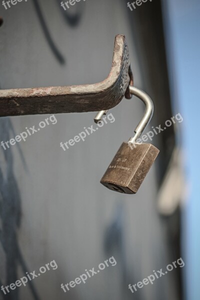 Castle Key Padlock Close Up Castle Open