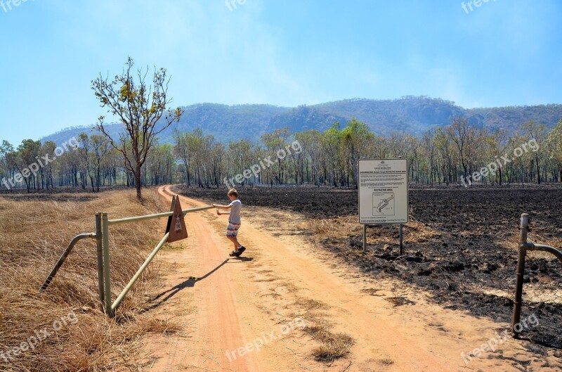 Gate Burn Off Fire Outback Open