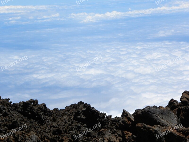 Sea Clouds Sea Of Clouds Horizon Cloudy