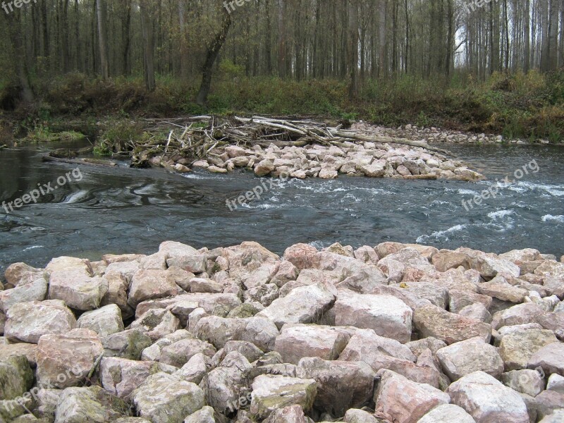 Stream Danube River Water Dam