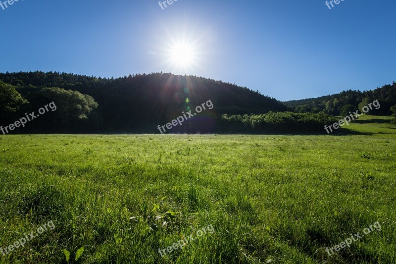 Landscape Morning Sun Sunrise Skies Nature