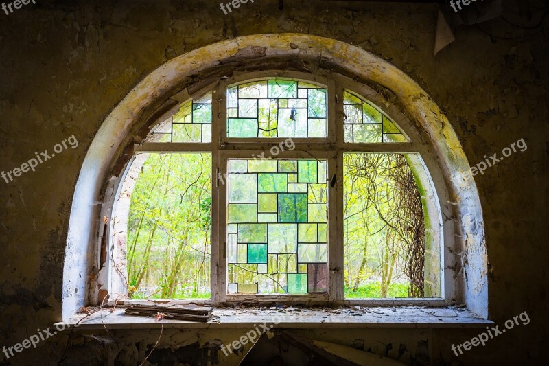 Round Arch Window Old Architecture Historically