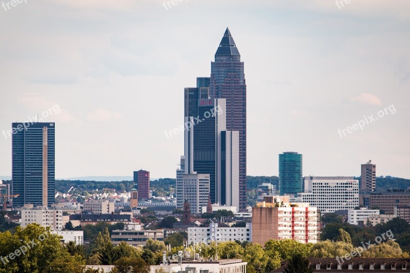 Frankfurt Am Main Germany City Skyscrapers Architecture Building