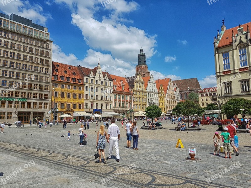 Wrocław The Market The Town Hall View Architecture