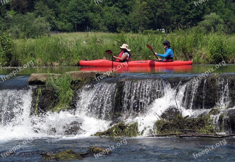 Kayak Paddle Kayaked Water Sports River