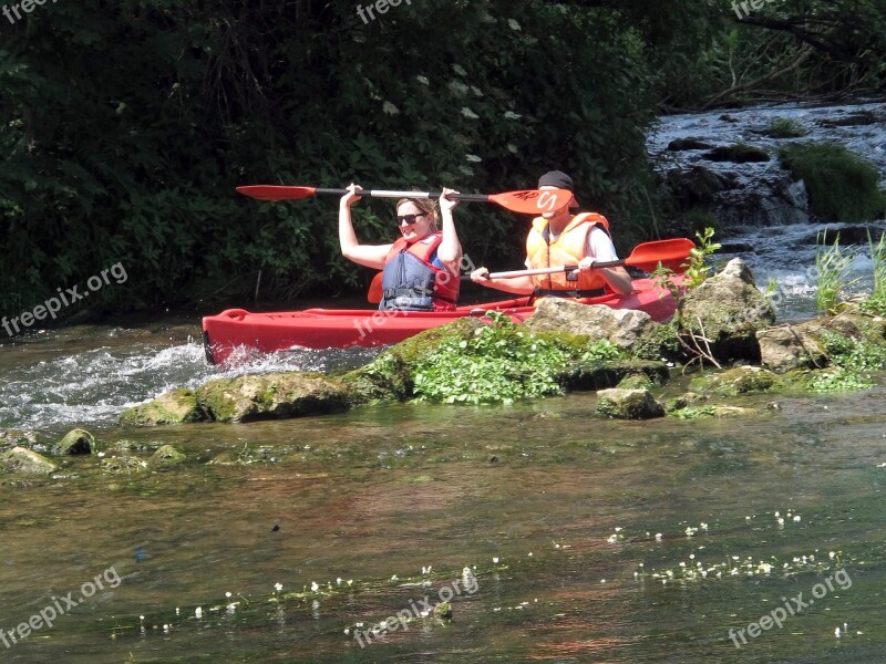 Kayak Paddle Kayaked Water Sports River