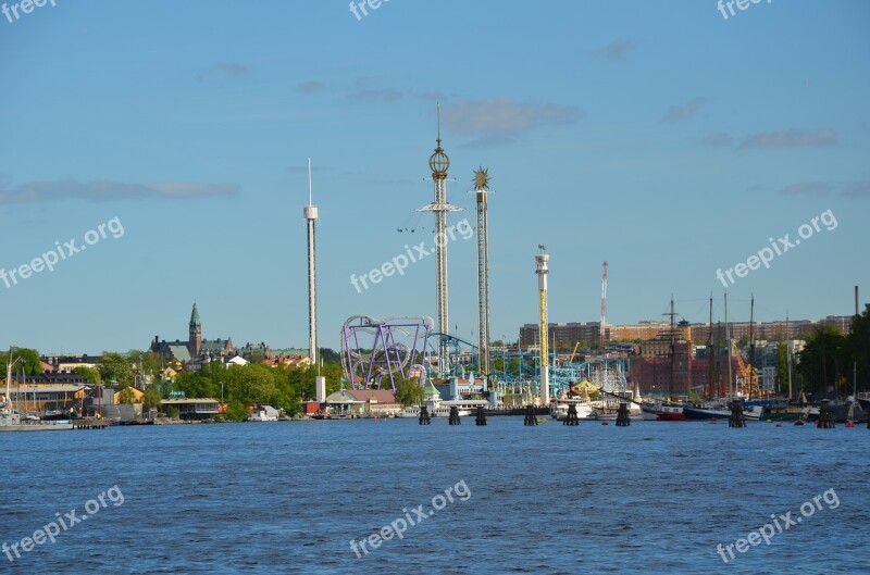 Gröna Lund Sweden Stockholm Sky Water