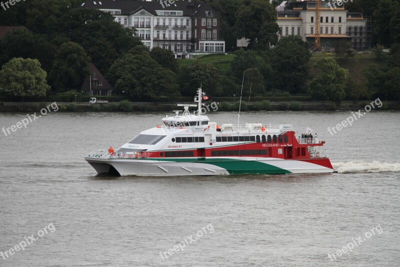 Halunder Jet Catamaran Passenger Ship Helgoland Elbe