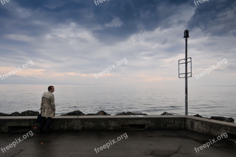 Ouchy Lausanne Geneva Lake Switzerland