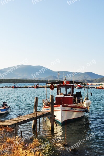 Greece Skiathos Boat Sea Sunset