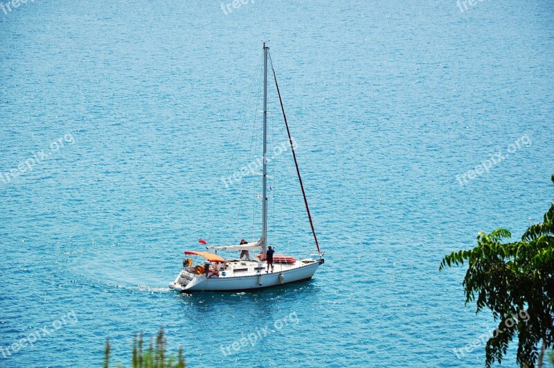 Greece Skiathos Boat Sea Sunset