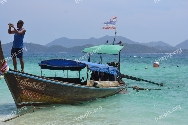 Thailand Phuket Boat Beach Tropical