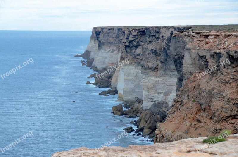 Cliffs Ocean Head Of Bight Nullarbor Coast