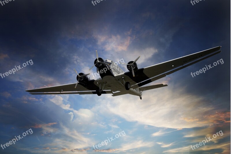 Aircraft Ju 52 Sky Flying Wanderlust