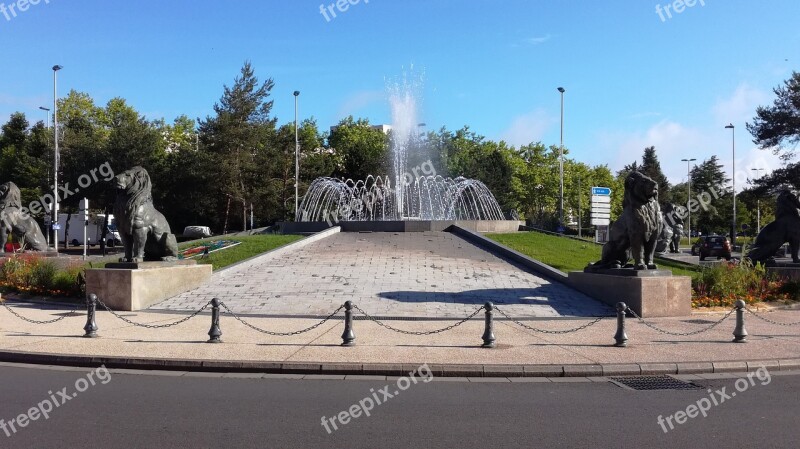 Elancourt Roundabout Fountain Free Photos