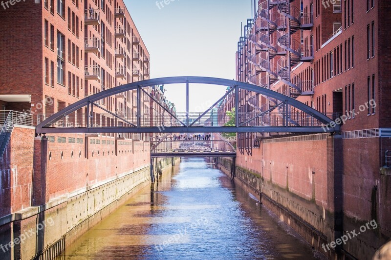 Speicherstadt Bridge Hamburg Architecture World Heritage