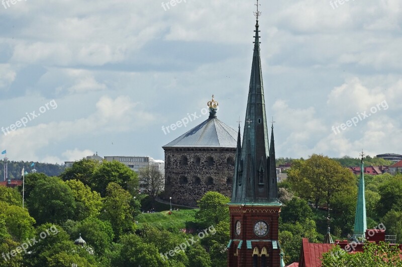 Gothenburg Church Tower Skansen Crown Views Free Photos