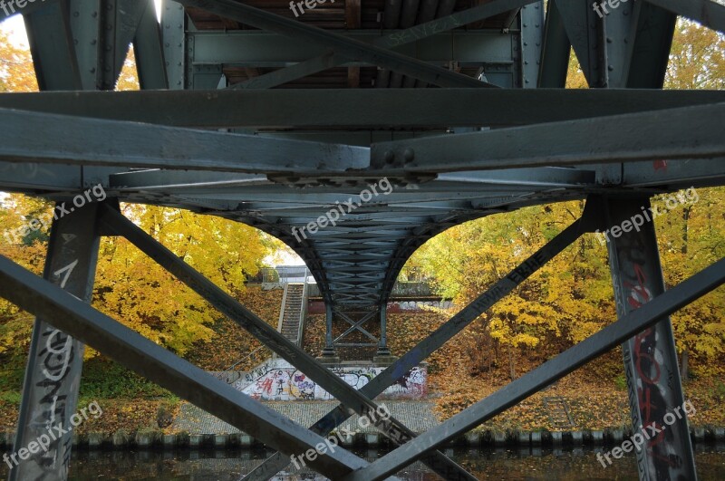 Bridge Under The Bridge Architecture Germany Autumn