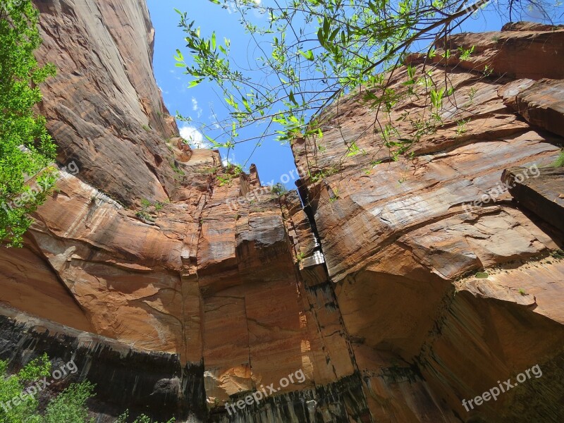 Hiking Utah Rock Formation Sky Free Photos