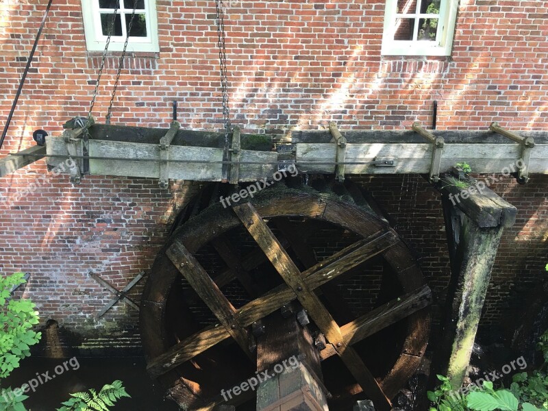 Water Wheel Water Mill Blades Hydropower Wheel