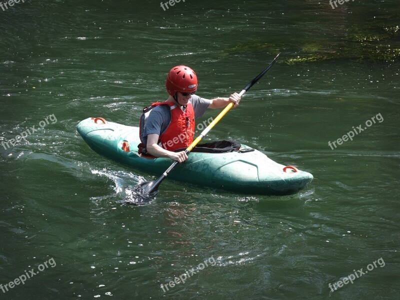 Kayak Paddle Kayaked Water Sports River