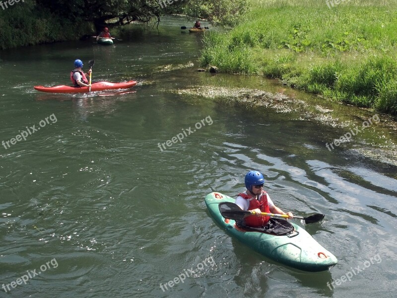 Kayak Paddle Kayaked Water Sports River