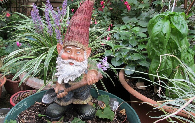 Garden Gnome Digging Free Photos