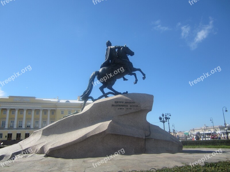 Monument Piotr I St Petersburg Russia Free Photos