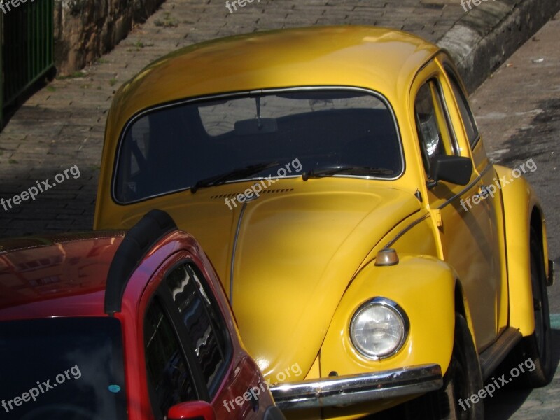 Fusca Car Old Cars Old Car Yellow