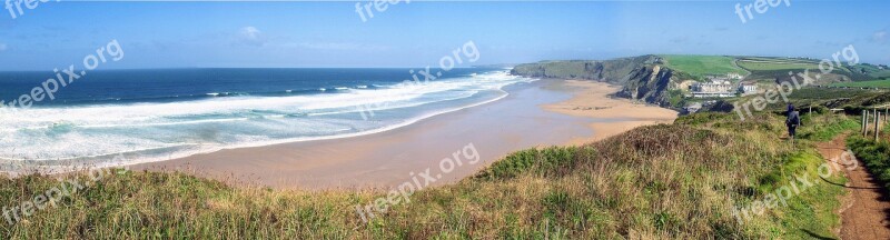 Watergate Bay Cornwall Bay England Sea